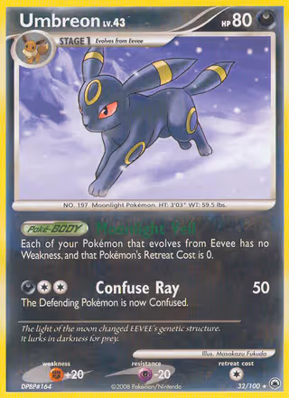 Umbreon 32/100 Pokemon card
