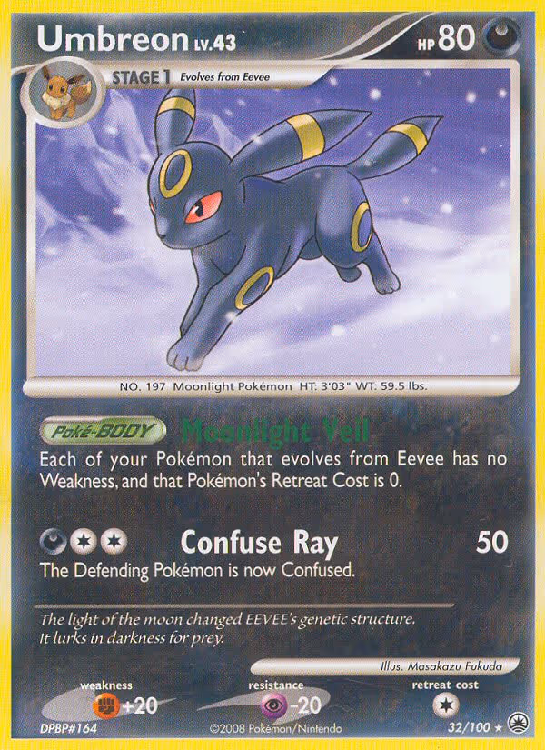 Umbreon 32/100 Pokemon card