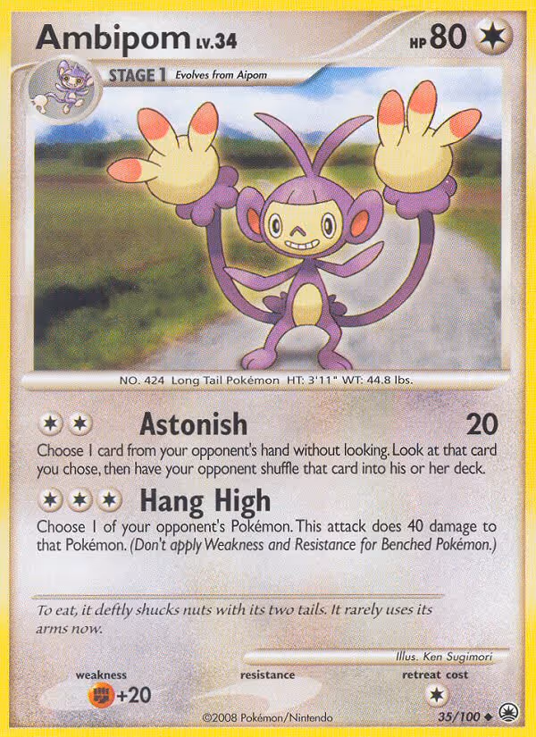 Ambipom 35/100 Pokemon card