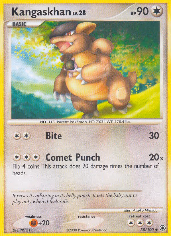 Kangaskhan 38/100 Pokemon card