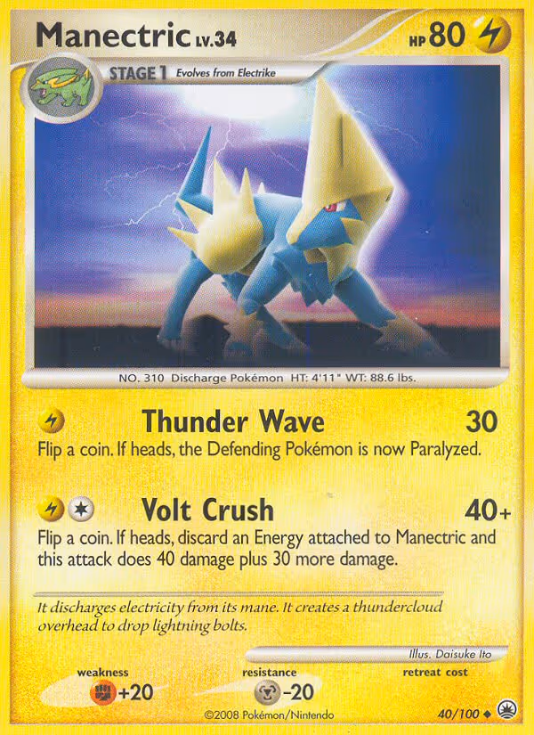 Manectric 40/100 Pokemon card