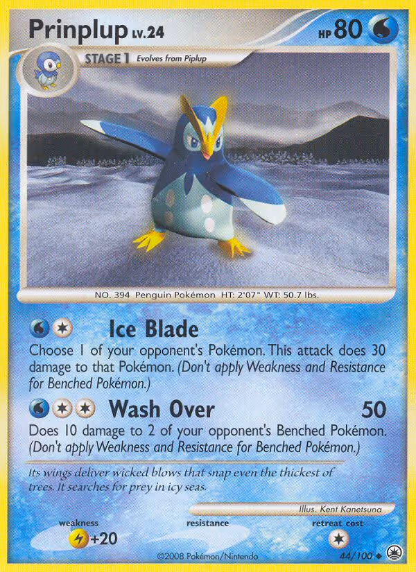 Prinplup 44/100 Pokemon card