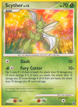 Scyther 46/100 Pokemon card