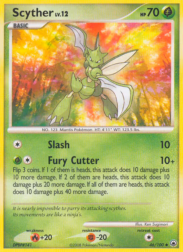Scyther 46/100 Pokemon card