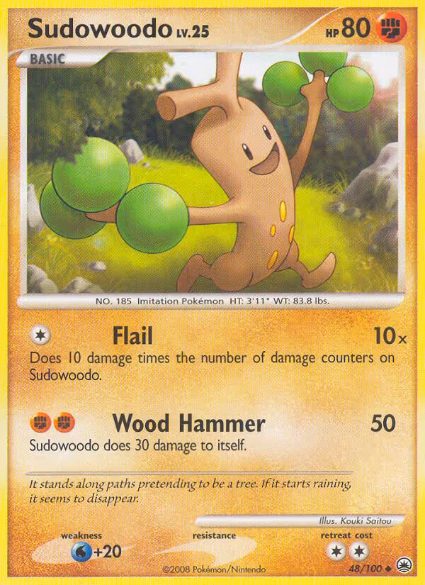 Sudowoodo 48/100 Pokemon card