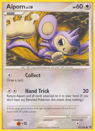 Aipom 50/100 Pokemon card