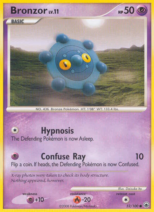 Bronzor 52/100 Pokemon card