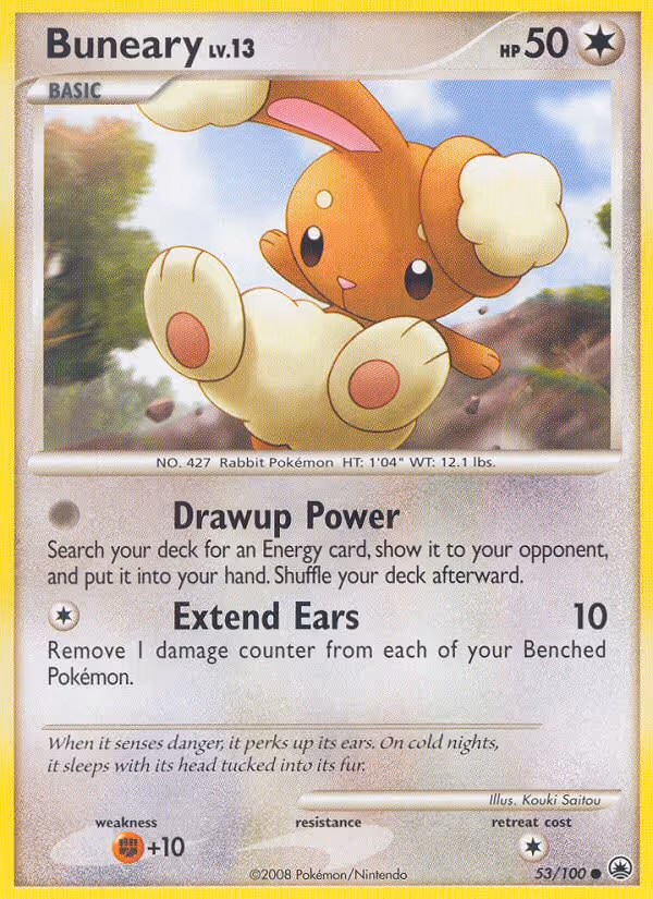 Buneary 53/100 Pokemon card