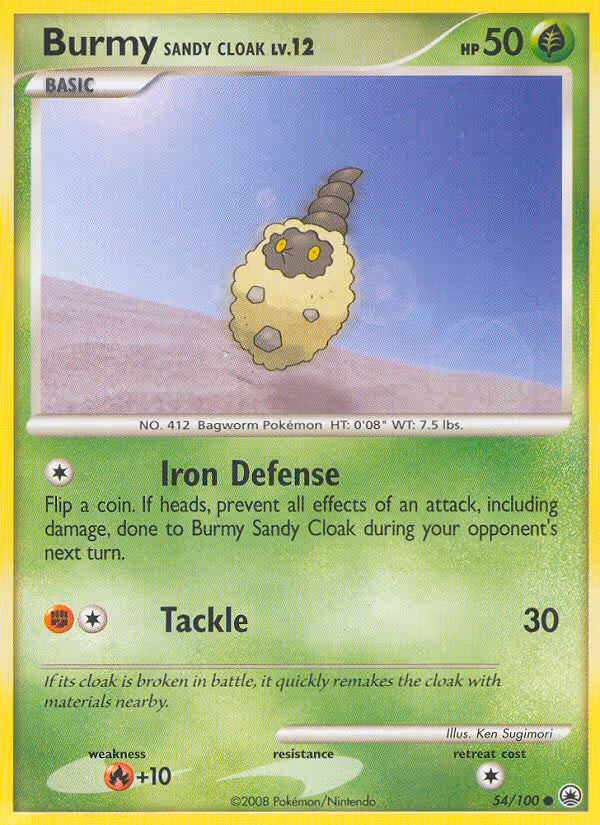 Burmy Sandy Cloak 54/100 Pokemon card