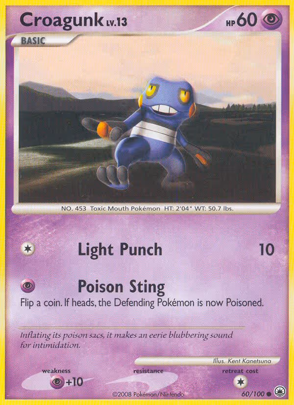 Croagunk 60/100 Pokemon card