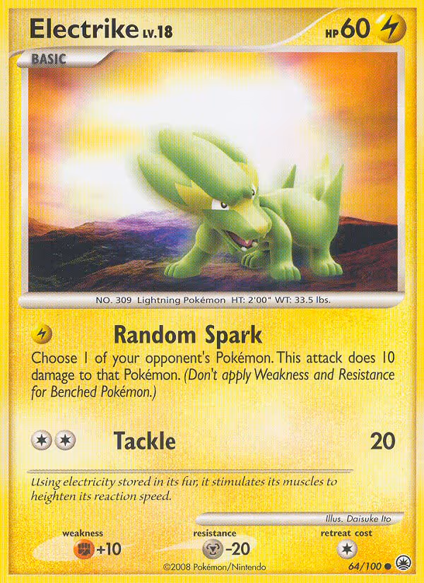 Electrike 64/100 Pokemon card