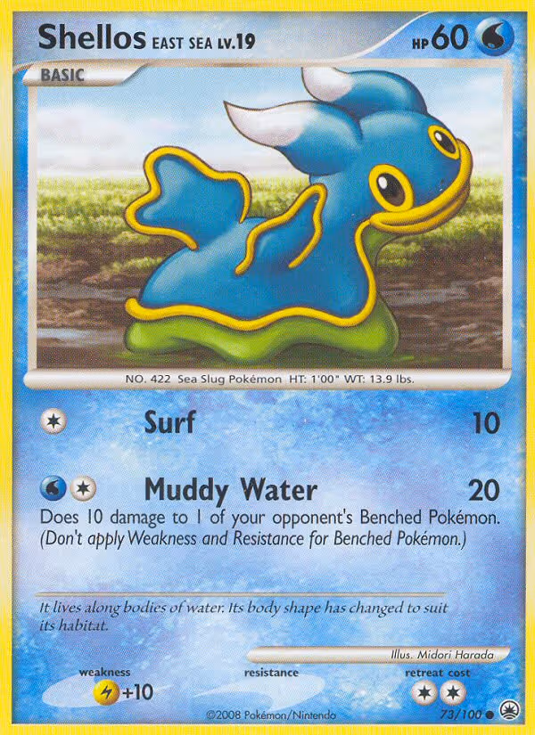 Shellos East Sea 73/100 Pokemon card