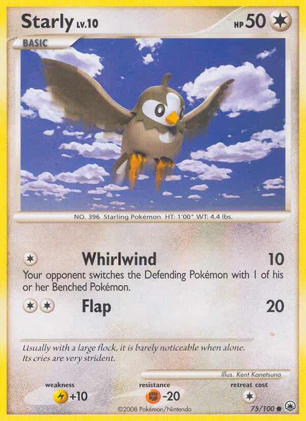 Starly 75/100 Pokemon card
