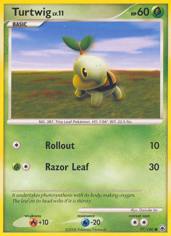 Turtwig 77/100 Pokemon card