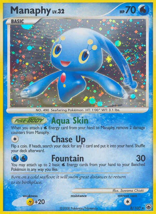 Manaphy 8/100 Pokemon card