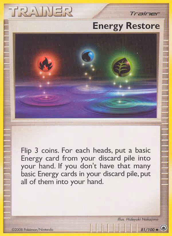 Energy Restore 81/100 Pokemon card