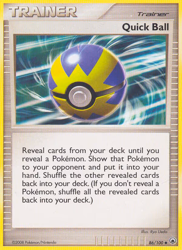 Quick Ball 86/100 Pokemon card