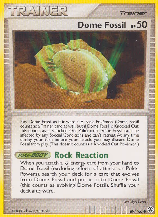 Dome Fossil 89/100 Pokemon card