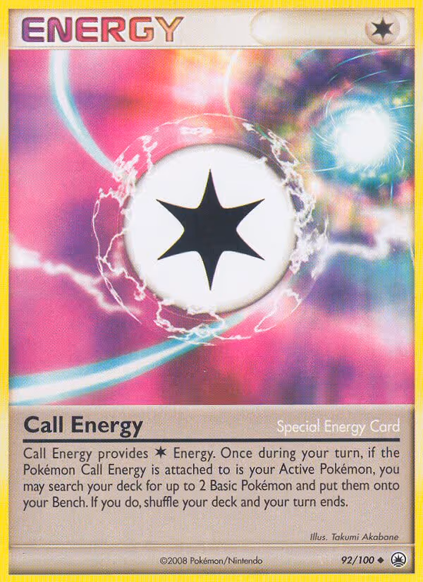 Call Energy 92/100 Pokemon card