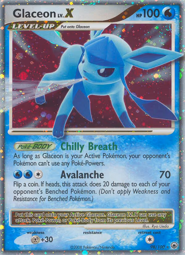 Glaceon 98/100 Pokemon card