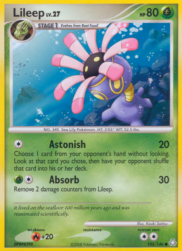 Lileep 105/146 Pokemon card