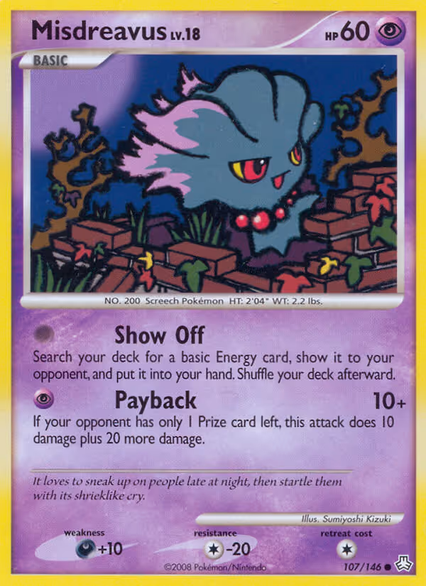 Misdreavus 107/146 Pokemon card