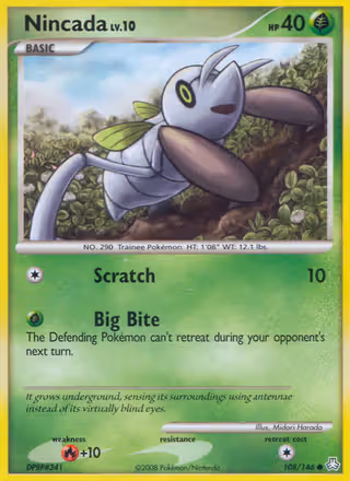Nincada 108/146 Pokemon card