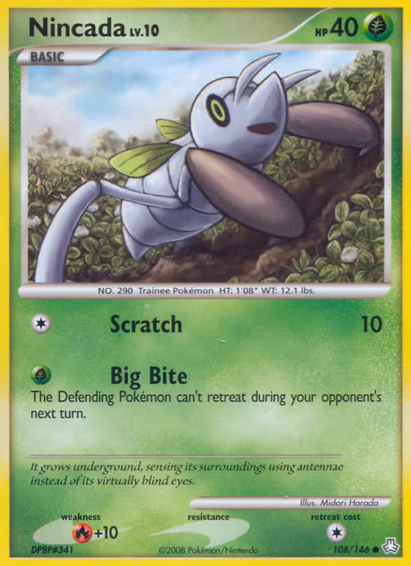 Nincada 108/146 Pokemon card