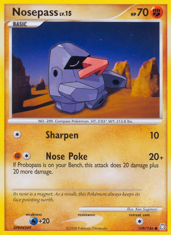 Nosepass 109/146 Pokemon card