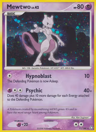 Mewtwo 11/146 Pokemon card