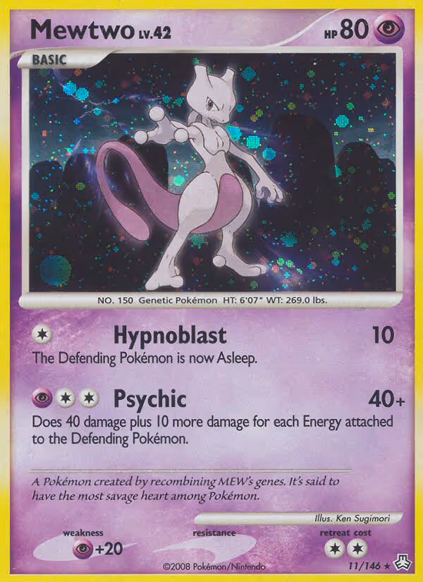 Mewtwo 11/146 Pokemon card