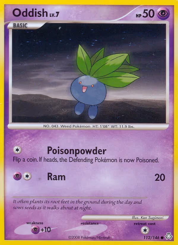 Oddish 112/146 Pokemon card