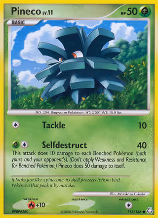 Pineco 113/146 Pokemon card
