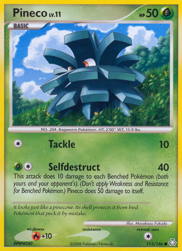 Pineco 113/146 Pokemon card