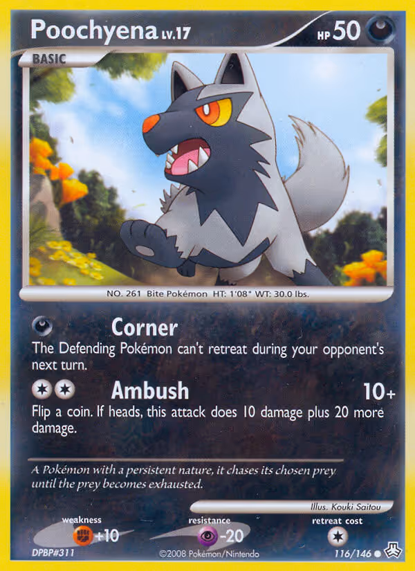 Poochyena 116/146 Pokemon card