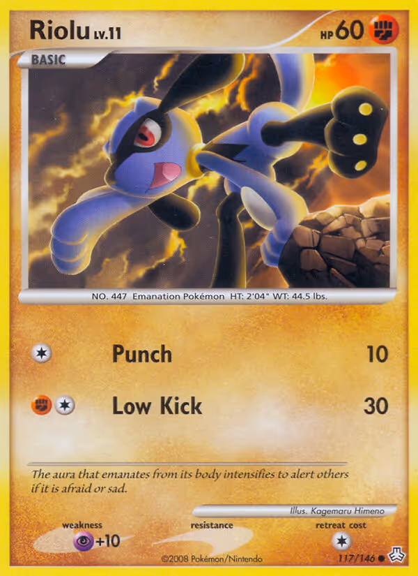 Riolu 117/146 Pokemon card