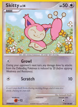 Skitty 119/146 Pokemon card