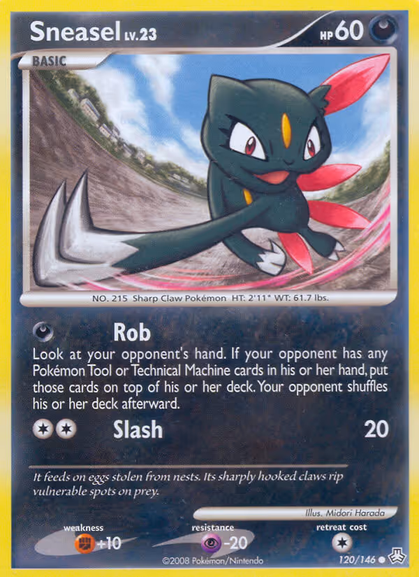 Sneasel 120/146 Pokemon card