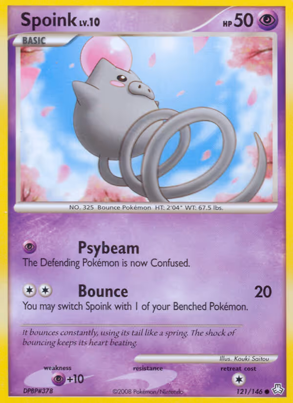 Spoink 121/146 Pokemon card