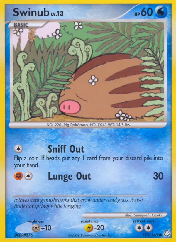Swinub 123/146 Pokemon card