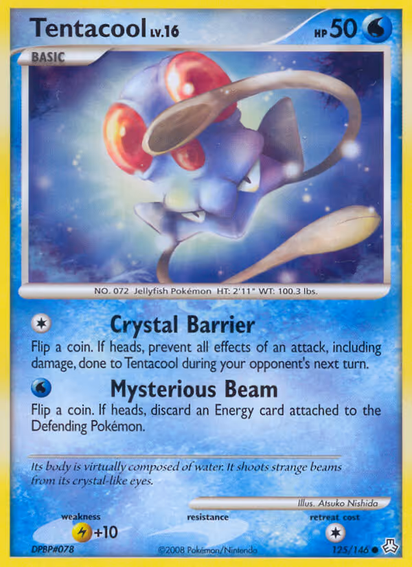 Tentacool 125/146 Pokemon card