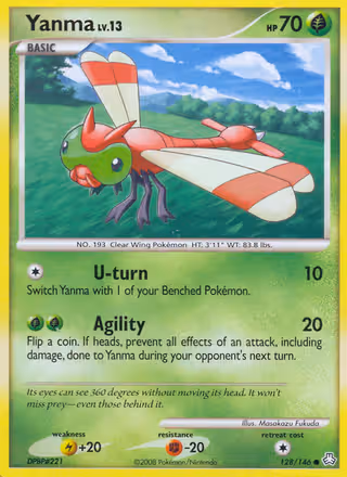 Yanma 128/146 Pokemon card