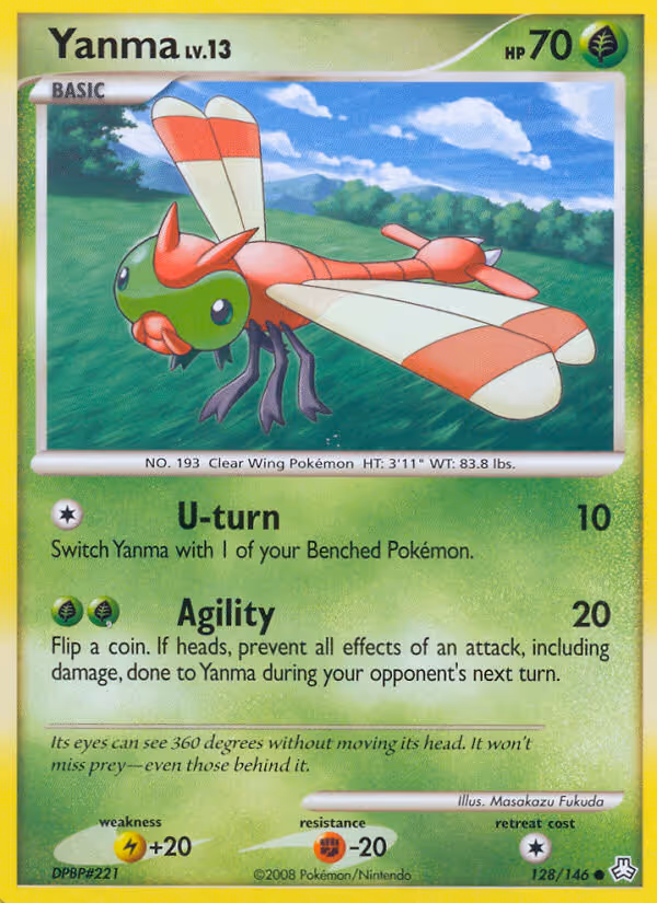 Yanma 128/146 Pokemon card