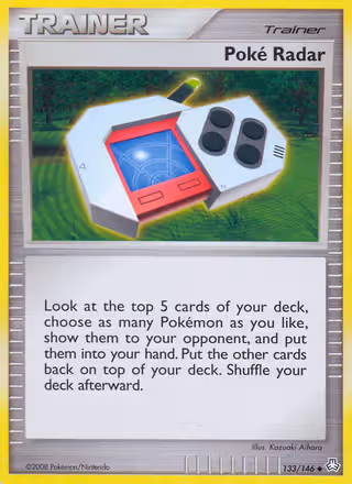 Poké Radar 133/146 Pokemon card