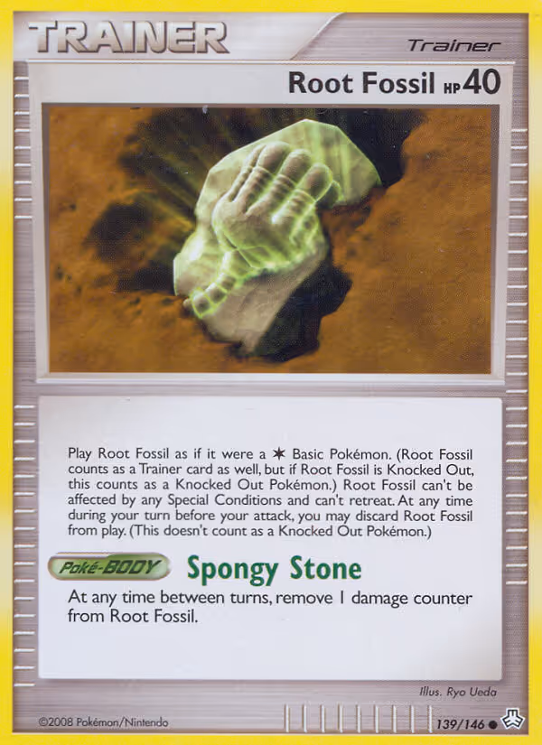 Root Fossil 139/146 Pokemon card