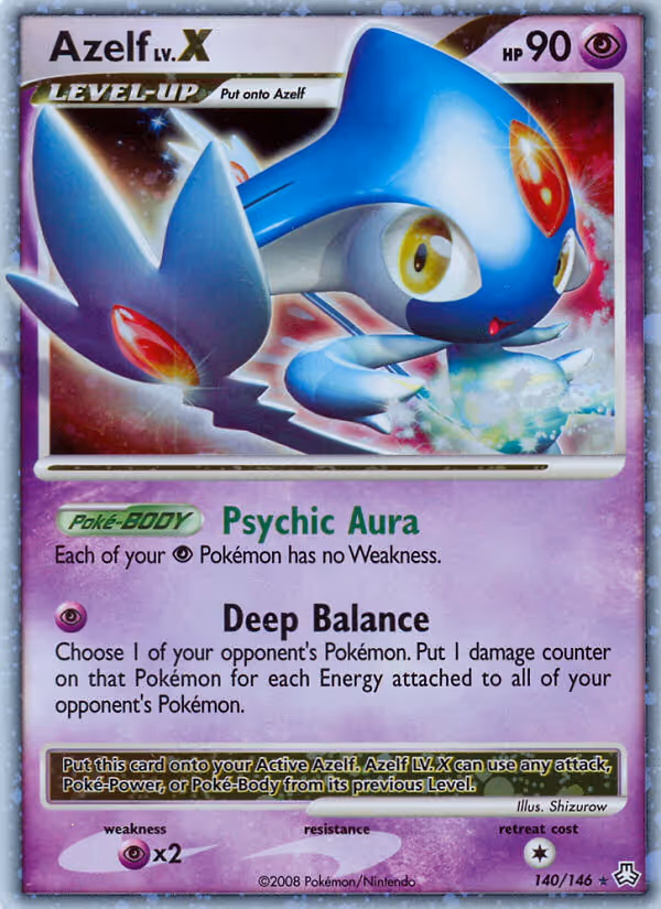 Azelf 140/146 Pokemon card