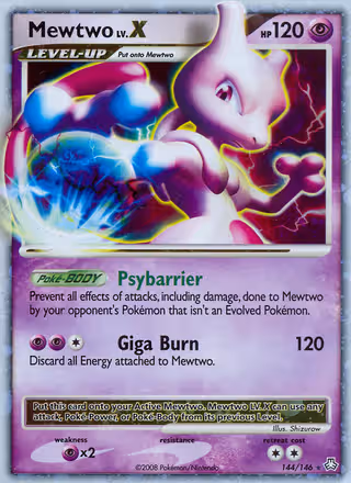 Mewtwo 144/146 Pokemon card