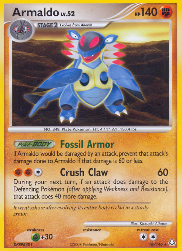 Armaldo 18/146 Pokemon card