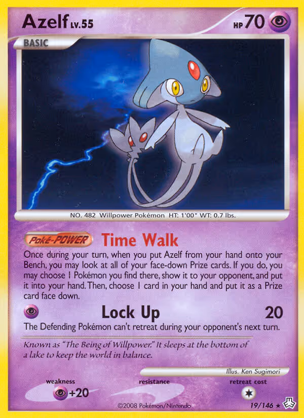 Azelf 19/146 Pokemon card