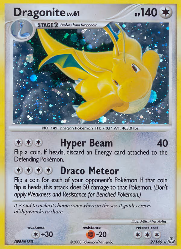 Dragonite 2/146 Pokemon card
